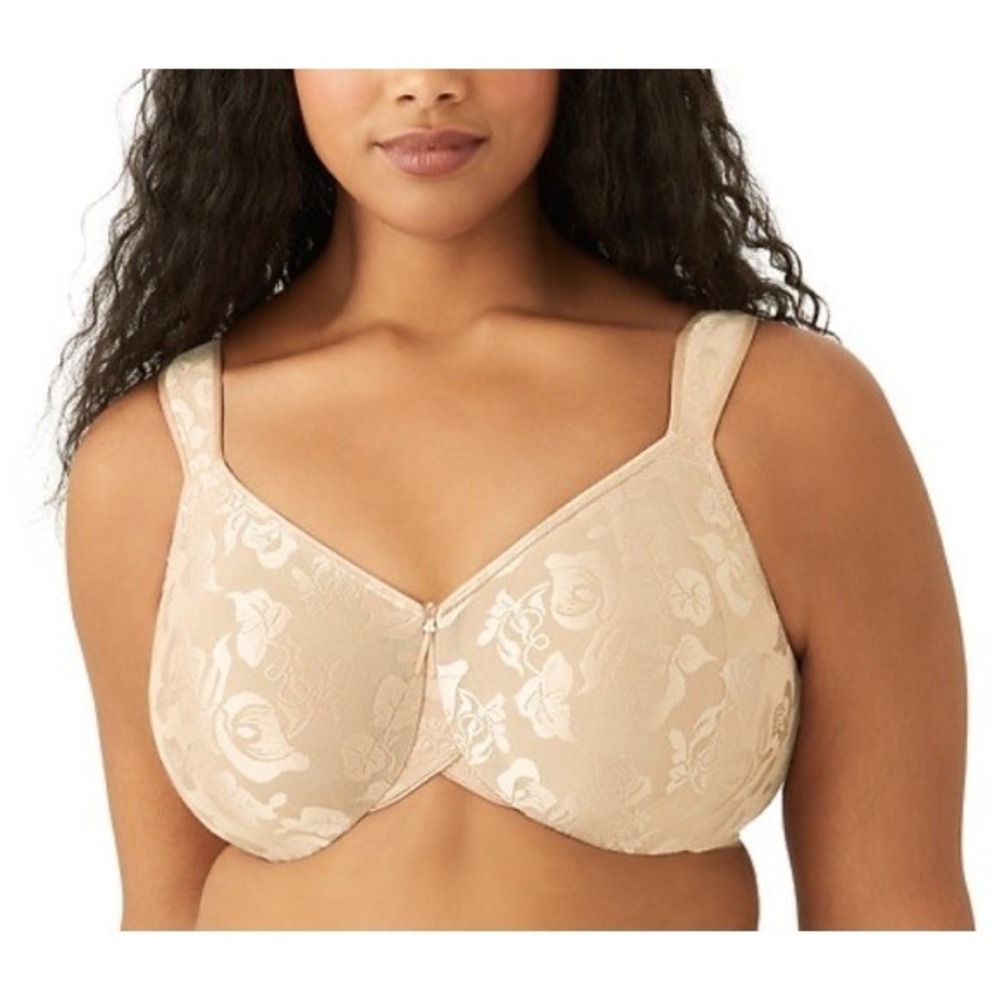 Wacoal Awareness Bra Womens 44D Underwire Full Coverage Lace 85567 New Nude Tan
